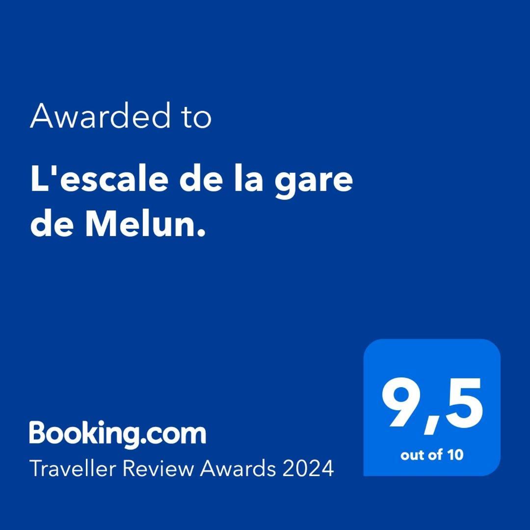 L'Escale, Studio Proche Gare Melun Avec Parking Prive Dammarie-lè-Lys Exterior foto